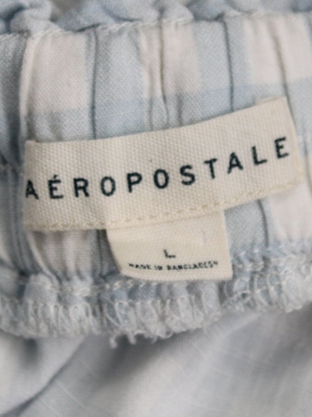 Aeropostale Blue & White Gingham Flowy High Waisted Shorts Skort Size Large - Picture 3 of 6